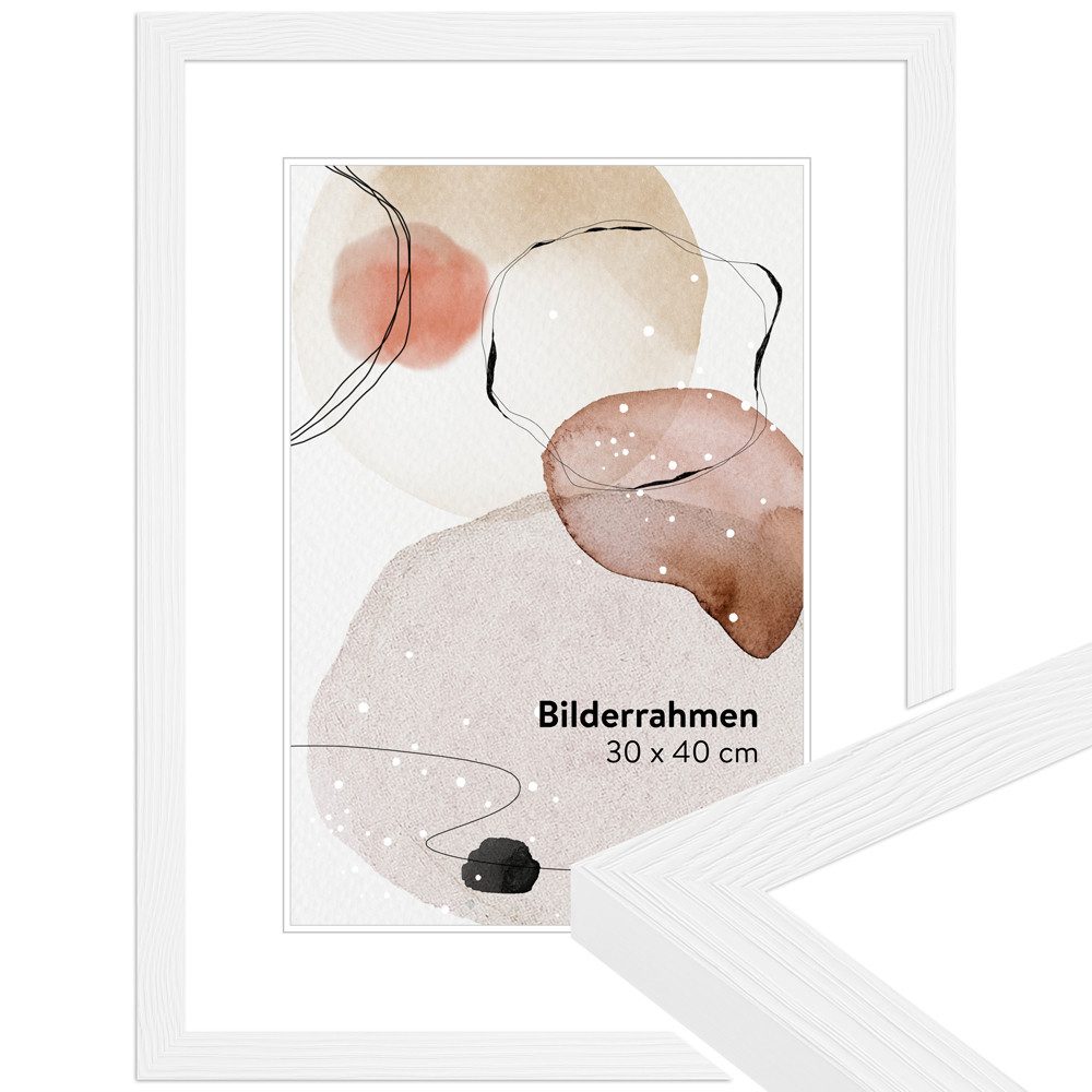 WANDStyle Bilderrahmen H300, Weiß, aus Massivholz günstig online kaufen