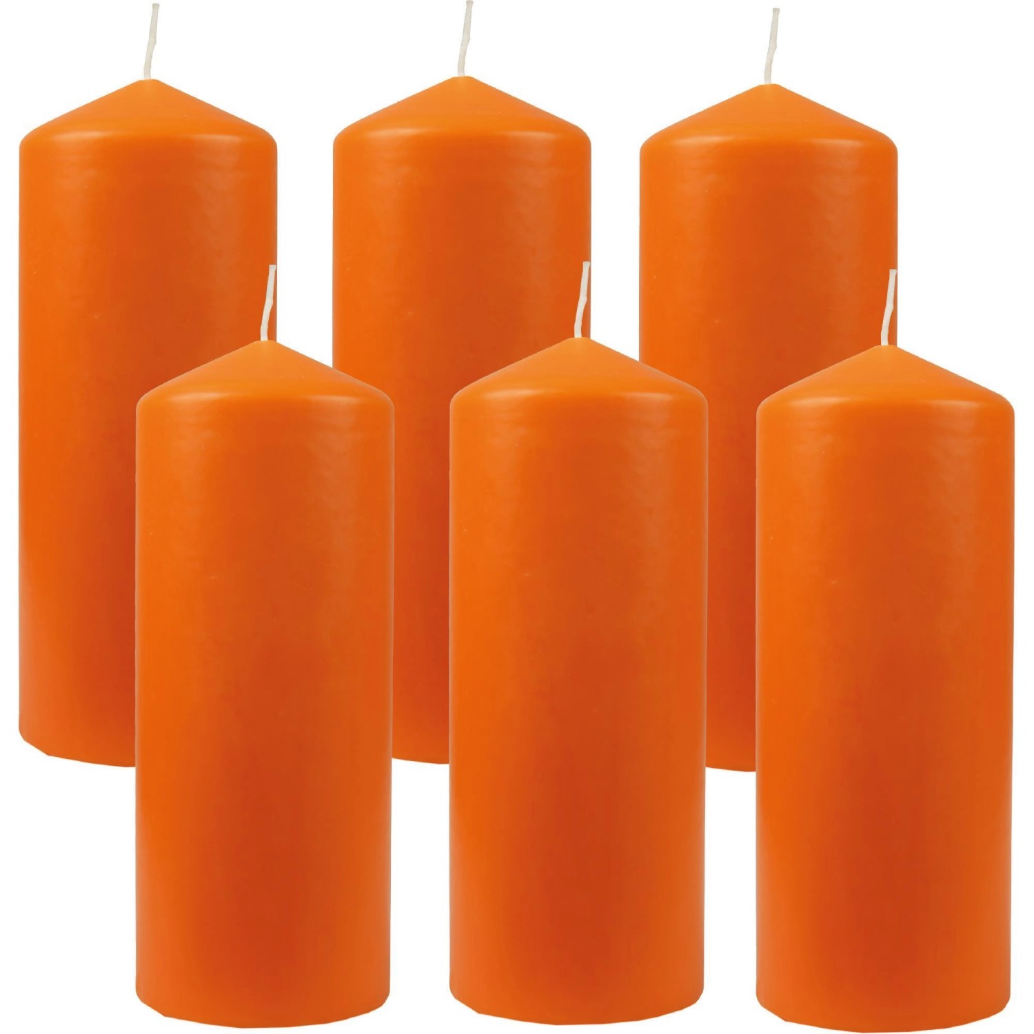 HS Candle Stumpenkerzen Ø6cm 6er Pack Ocker Farben günstig online kaufen