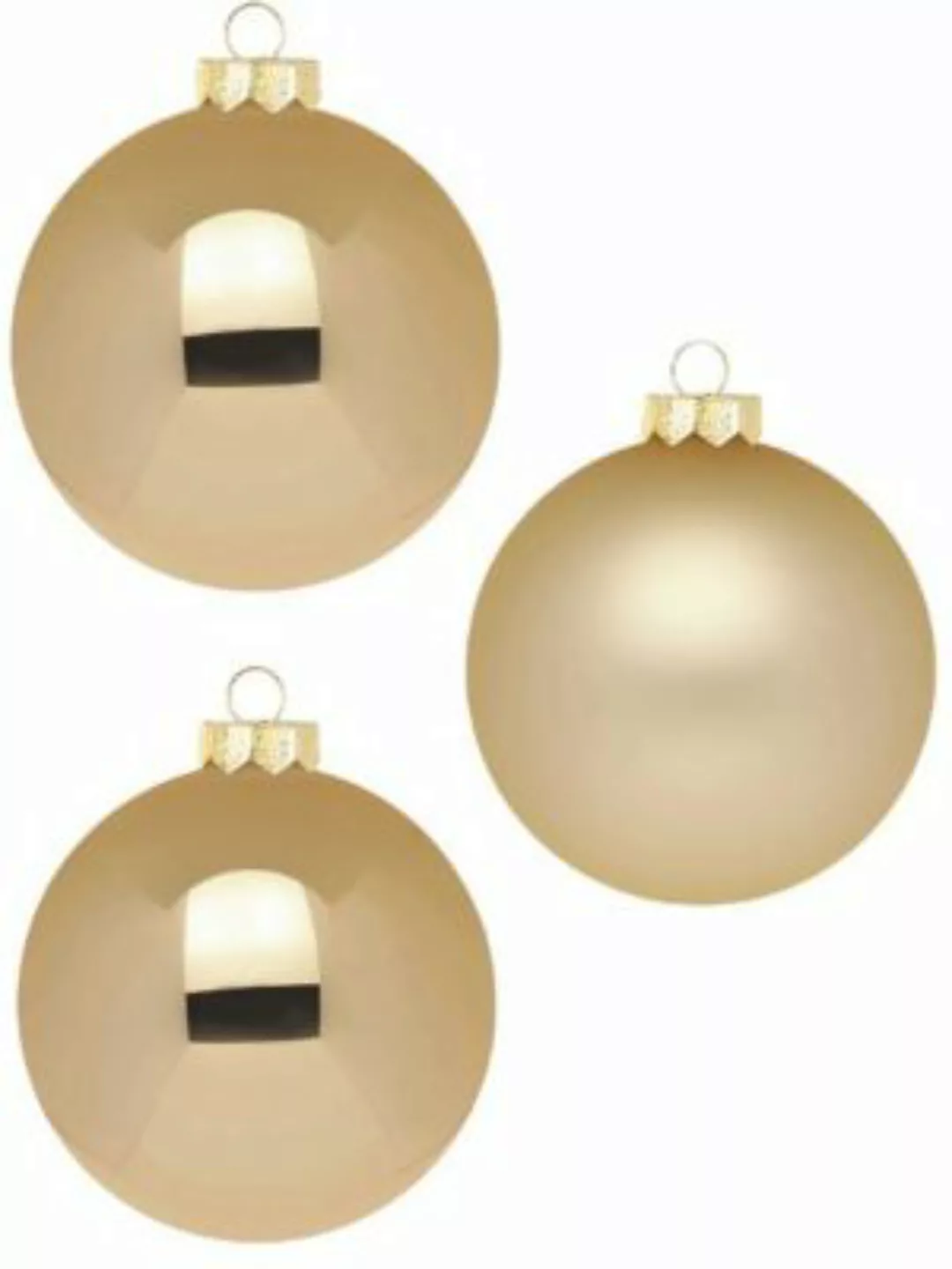 Magic 6er-Set Glas-Weihnachtskugeln, Ø10cm, gold günstig online kaufen