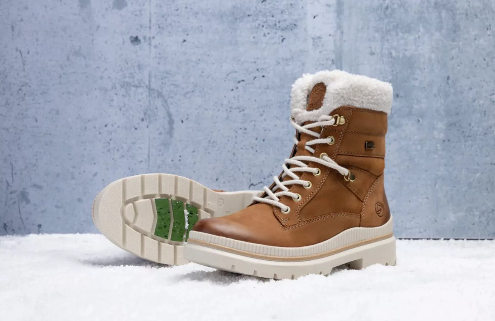 Remonte Winterboots, Blockabsatz, Schnürstiefelette, Outdoorschuh mit Teddy günstig online kaufen