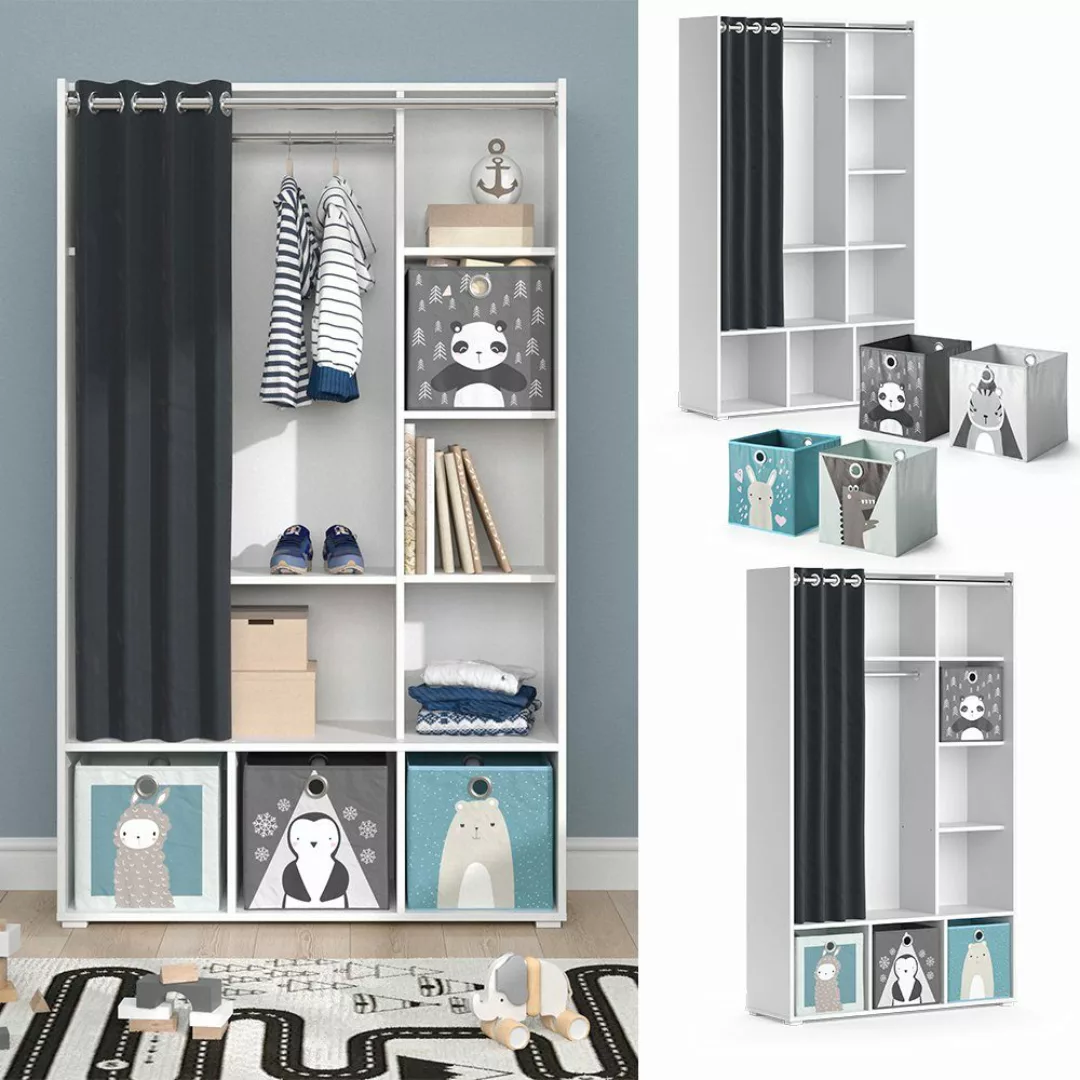 Vicco Kleiderschrank Luigi, Weiß, 105.8 x günstig online kaufen