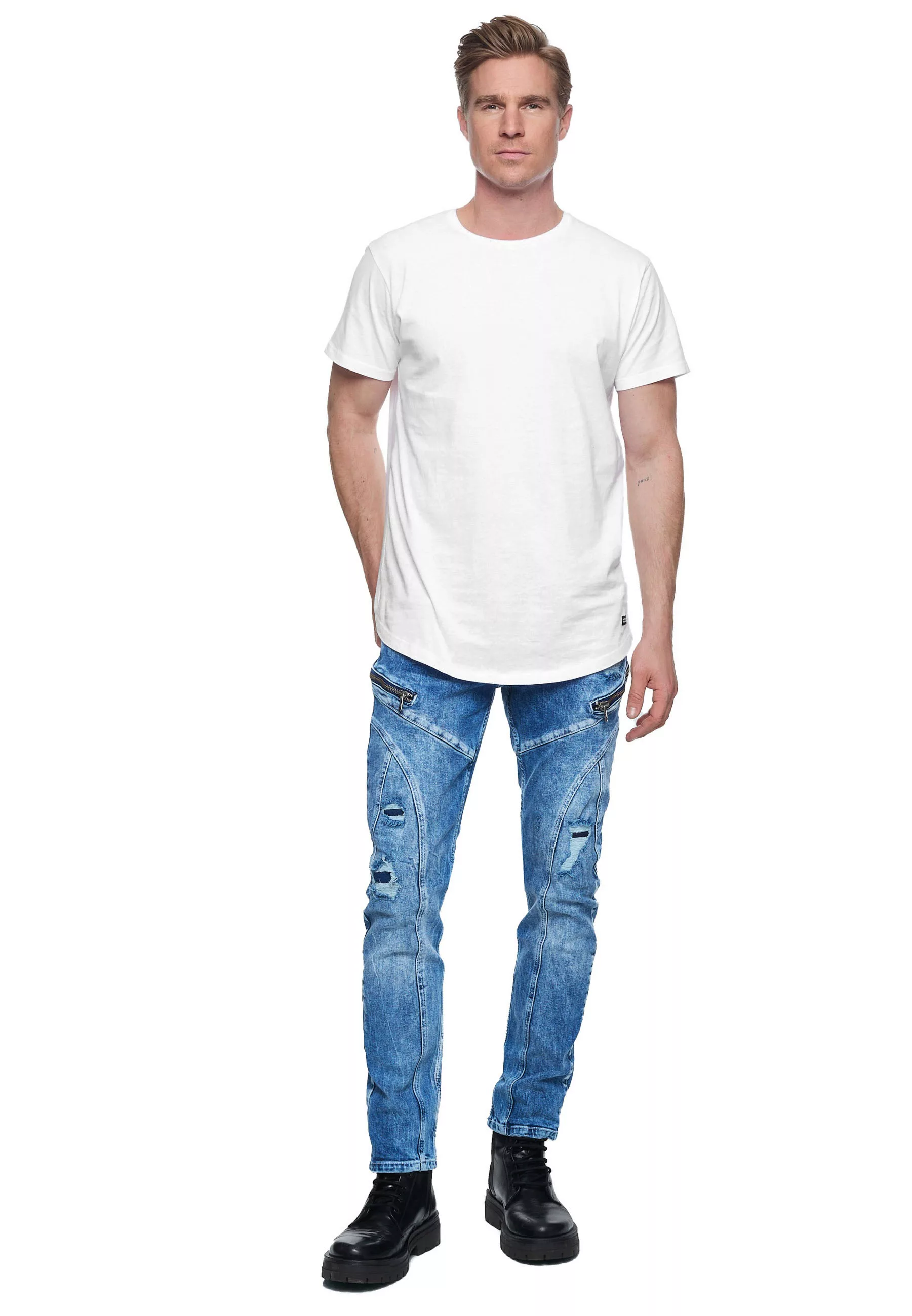 Rusty Neal Straight-Jeans "MORI", mit trendigen Zierelementen günstig online kaufen