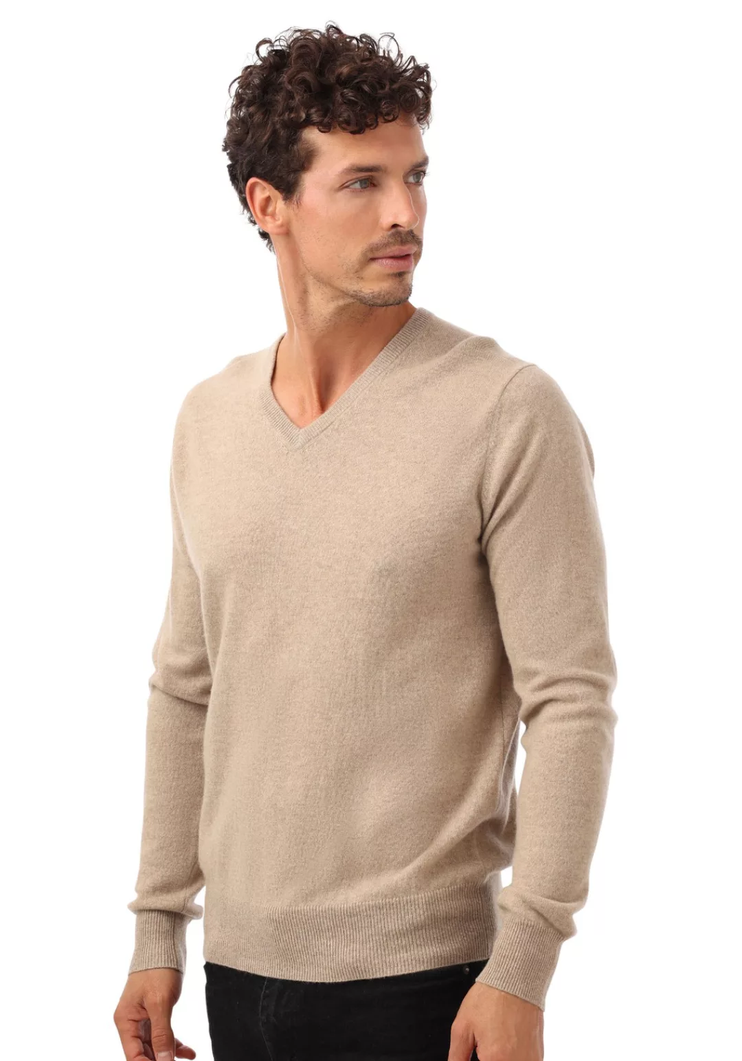 Zwillingsherz Kaschmirpullover, mit V-Ausschnitt und elegantem Fit günstig online kaufen