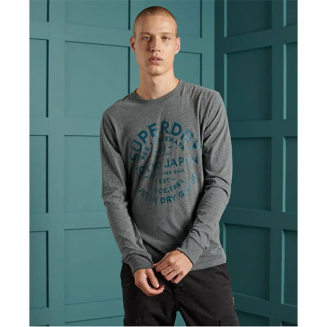 Superdry Crafted Workwear Langarm-t-shirt XL Mid Grey Marl günstig online kaufen