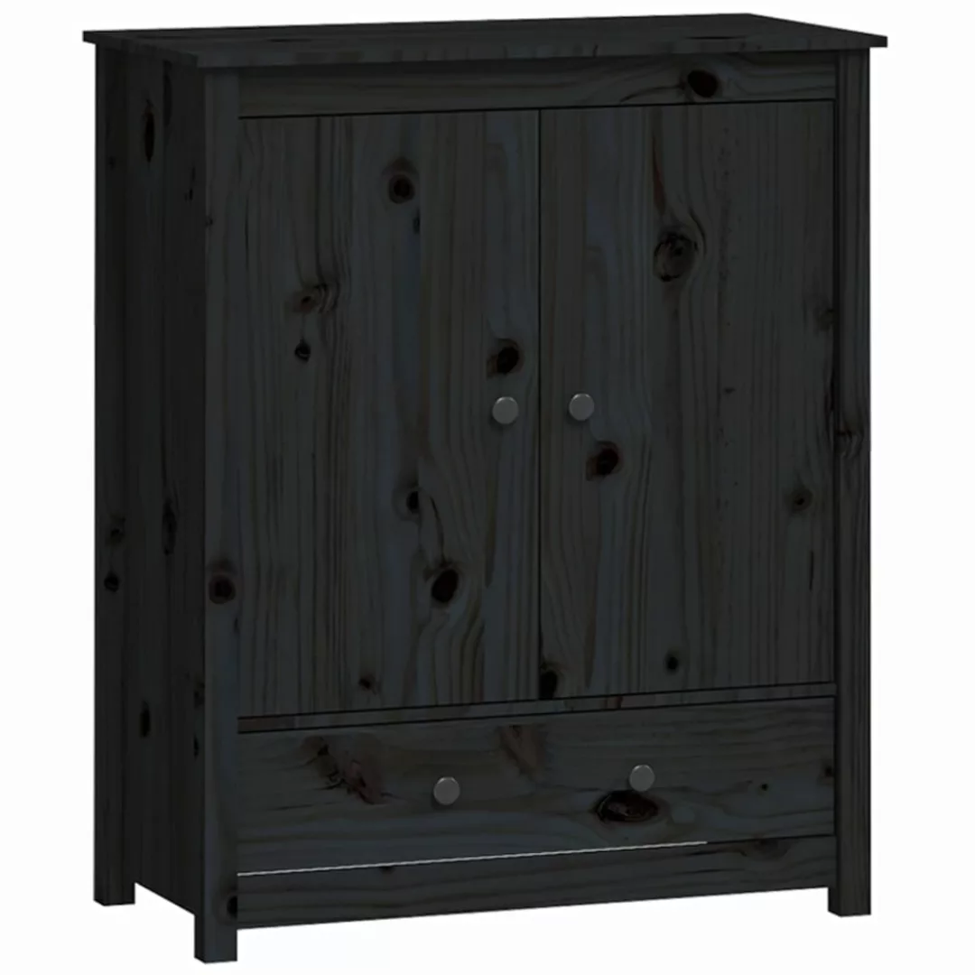 Vidaxl Highboard Schwarz 83x41,5x100 Cm Massivholz Kiefer günstig online kaufen