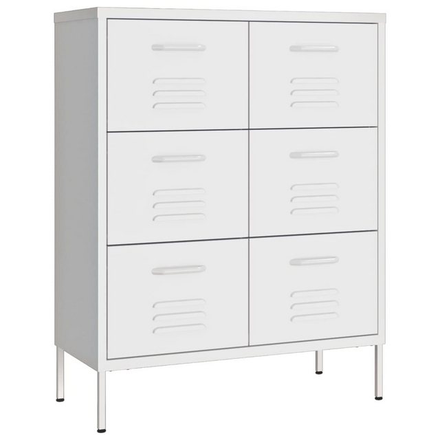 vidaXL Aktenschrank Aktenschrank Schubladenschrank Weiß 80x35x101,5 cm Stah günstig online kaufen