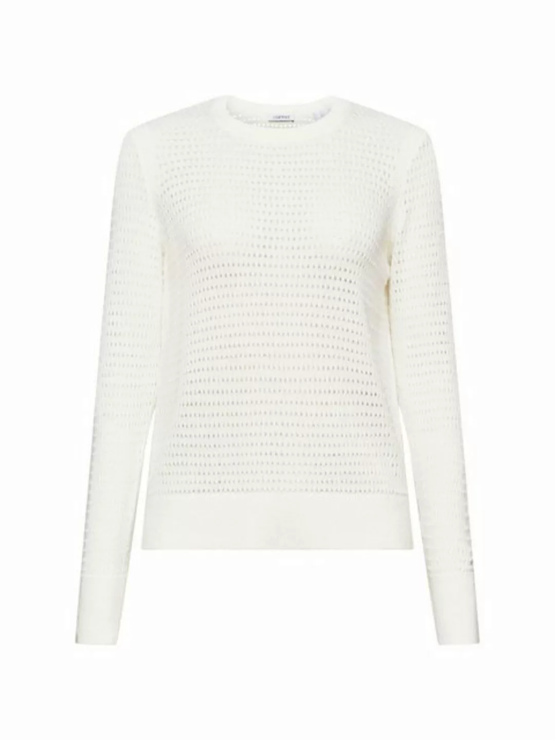 Esprit Rundhalspullover Mesh-Pullover günstig online kaufen