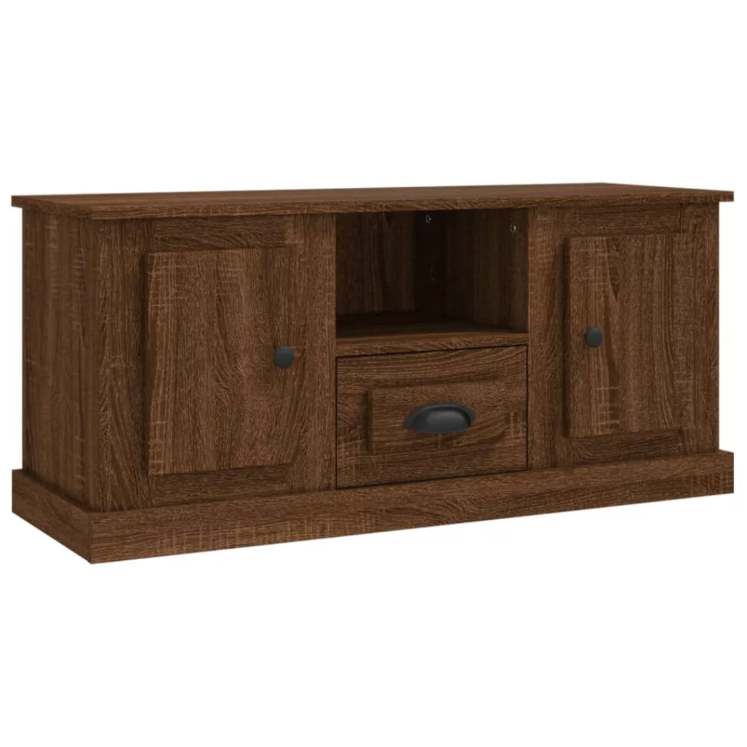 Vidaxl Tv-schrank Braun Eichen-optik 100x35,5x45 Cm Holzwerkstoff günstig online kaufen