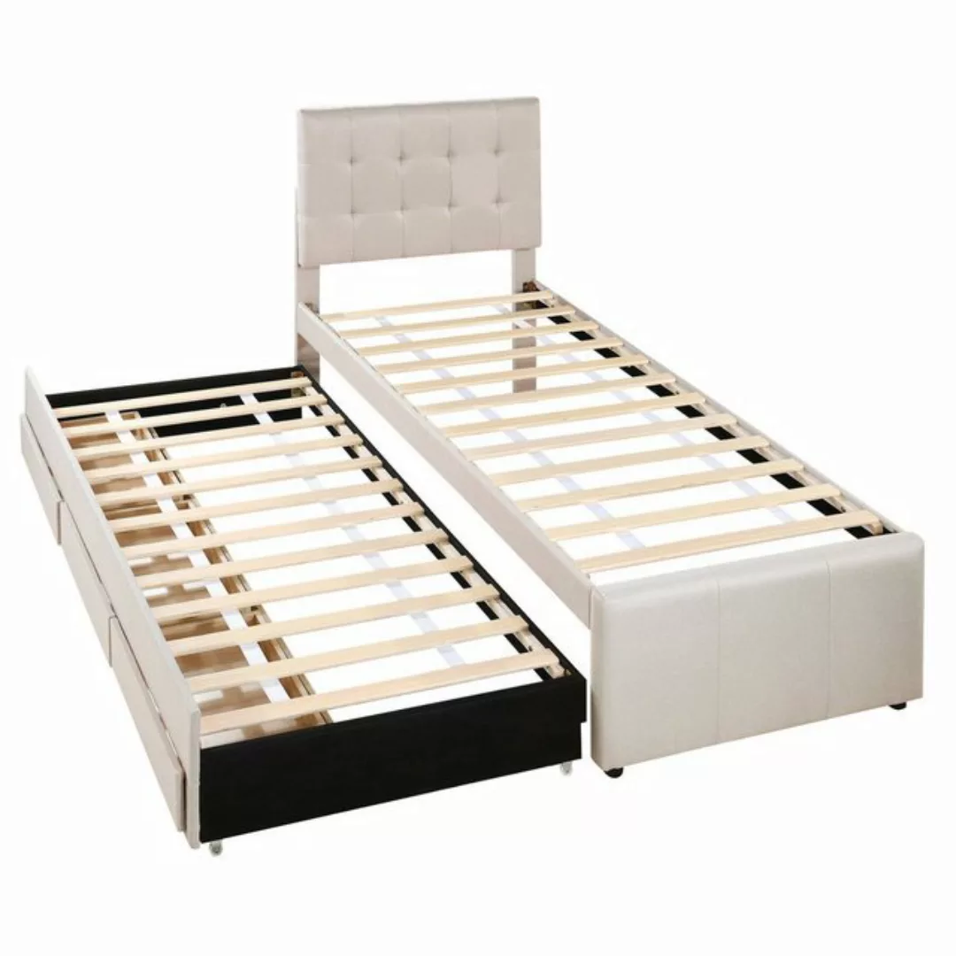 Gotagee Polsterbett 90x200cm Jugendbett ausziehbares Bett Bett Doppelbett m günstig online kaufen