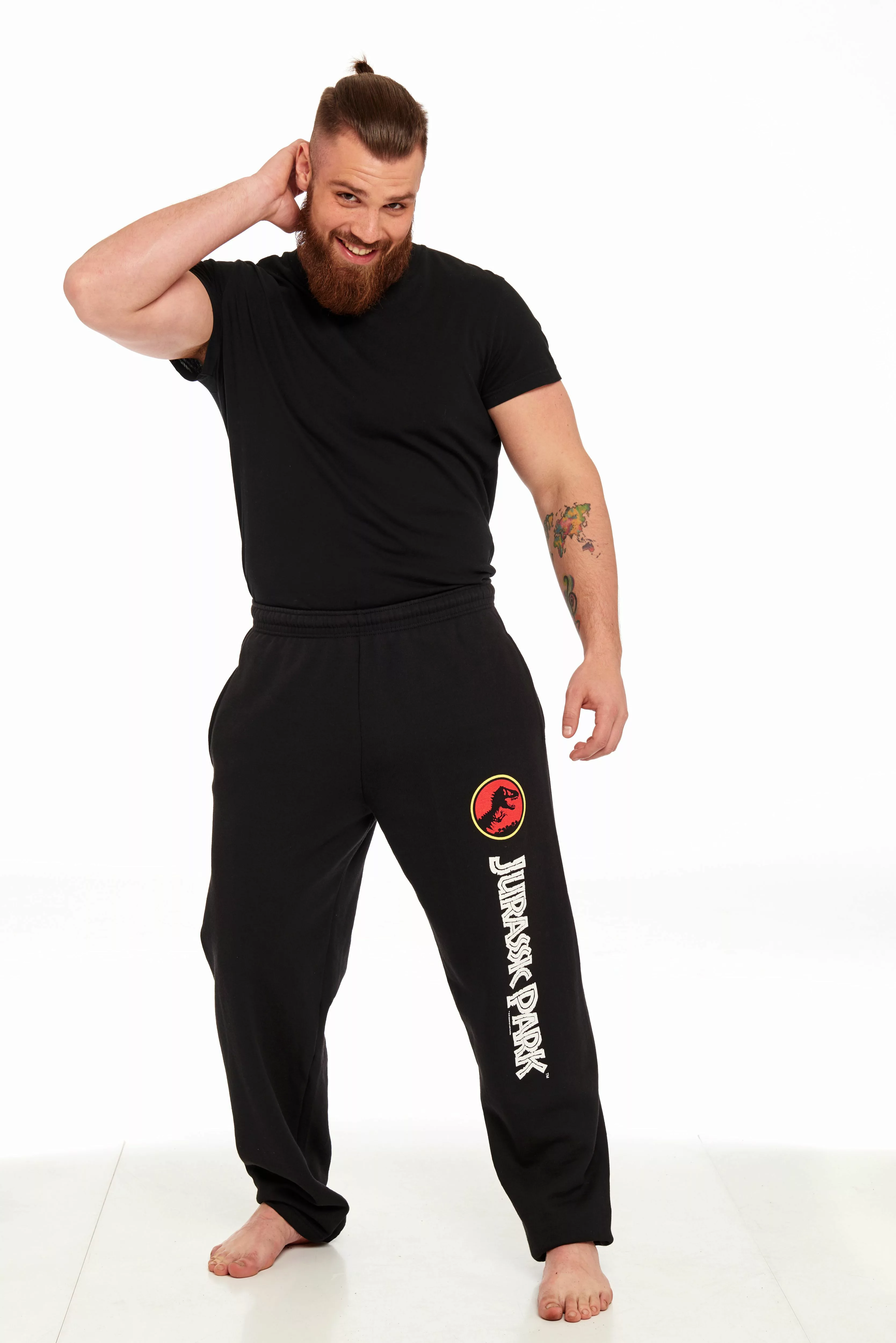 Jurassic Park Logo Herren Jogginghose schwarz günstig online kaufen