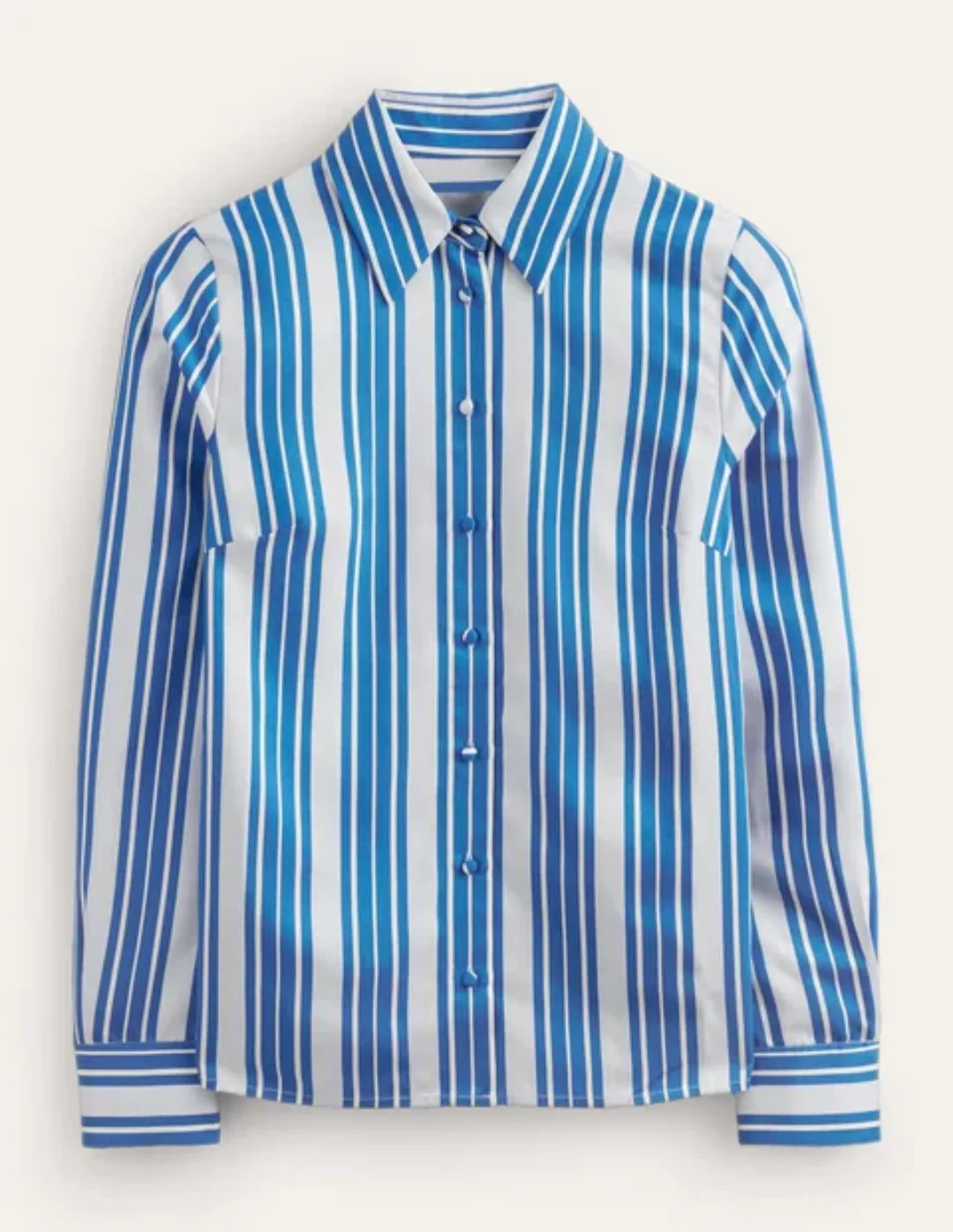 Lässiges gerade geschnittenes Hemd Damen Boden, Blau Streifen günstig online kaufen