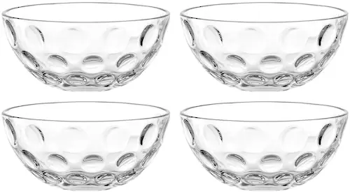 LEONARDO Schale »CUCINA OPTIC, 4er-Set«, 4 tlg., aus Glas, Spülmaschinengee günstig online kaufen