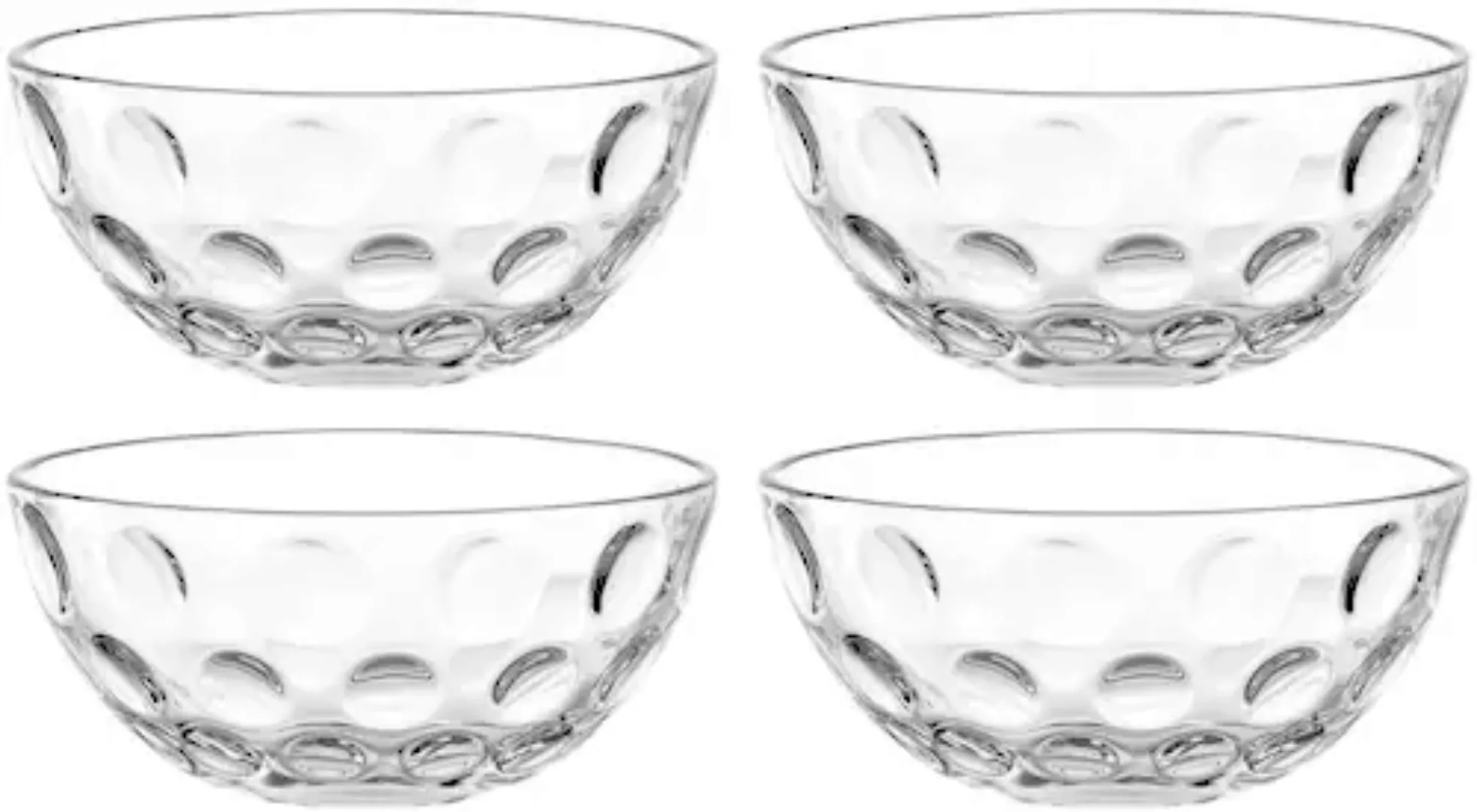 LEONARDO Schale »CUCINA OPTIC, 4er-Set«, 4 tlg., aus Glas, Spülmaschinengee günstig online kaufen