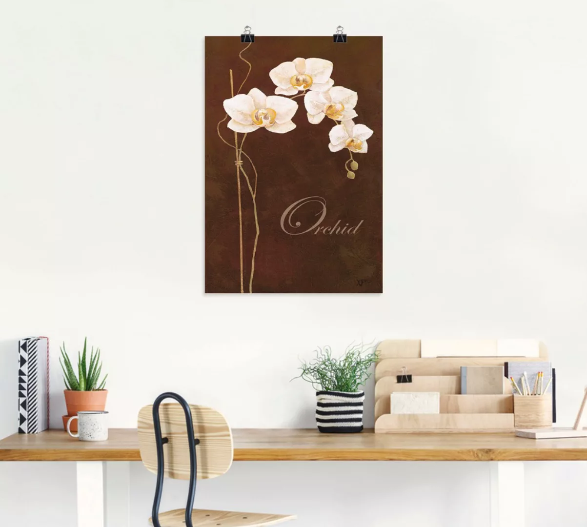 Artland Wandbild "Zarte Orchidee", Blumen, (1 St.), als Leinwandbild, Poste günstig online kaufen