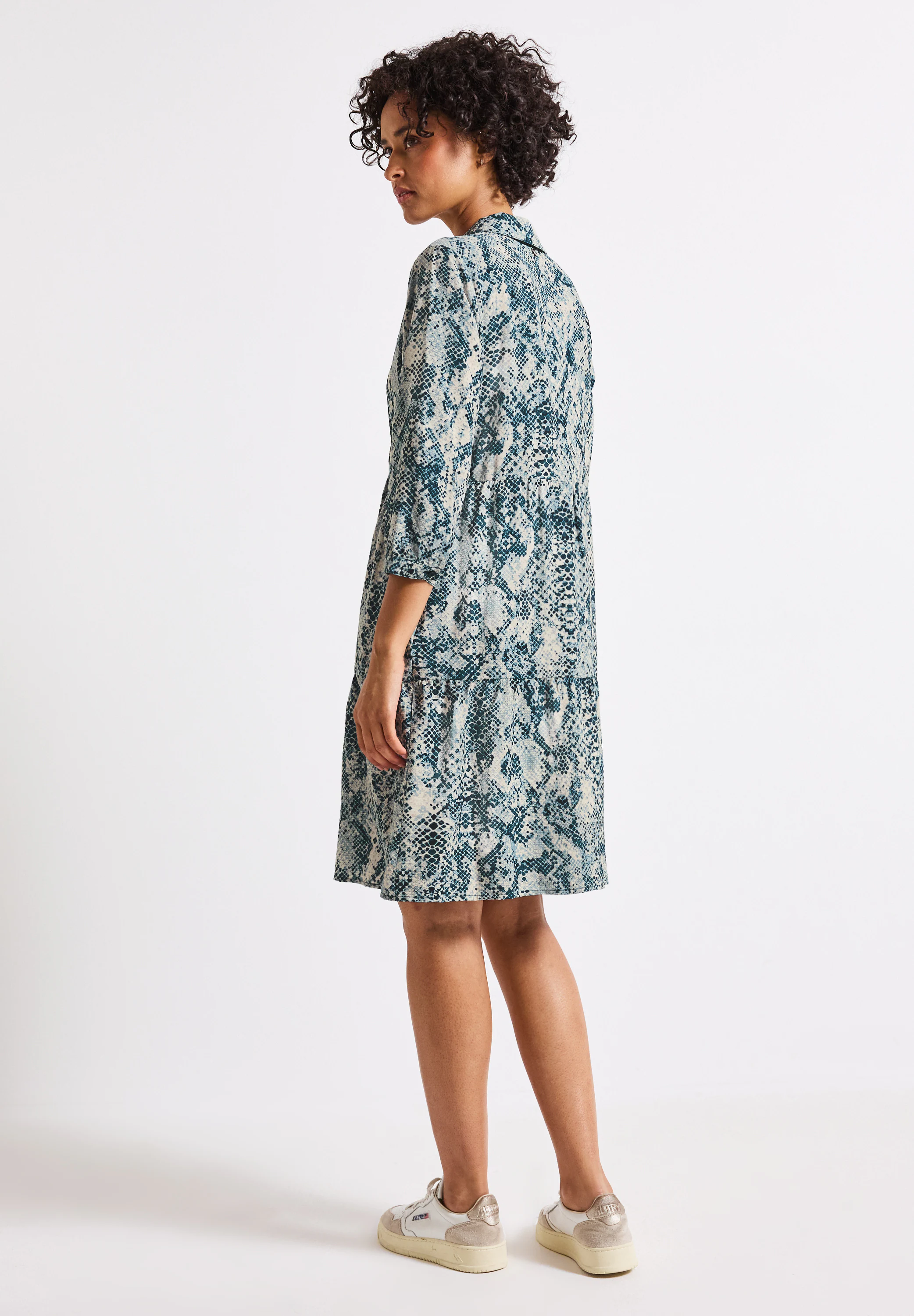 STREET ONE Tunikakleid, mit Snake Print und Volants günstig online kaufen