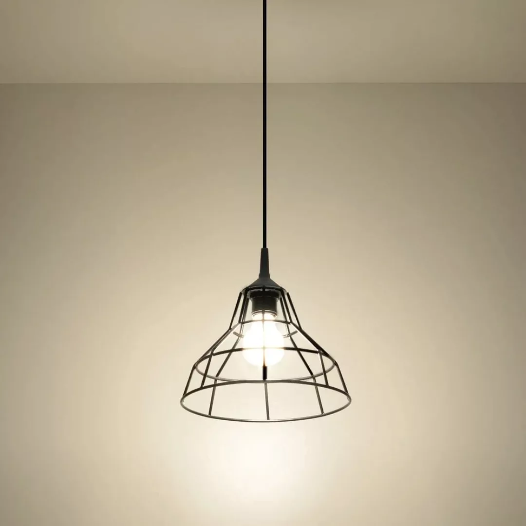 famlights | Pendelleuchte Cornelius aus Stahl in Schwarz E27 1 x 60 W günstig online kaufen