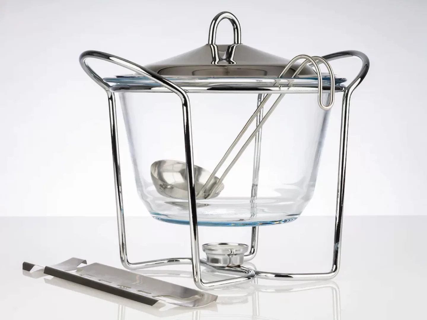 APS Bowle-Set, (Feuerzangenbowle mit Zuckerhutablage), Edelstahl/Glas, Inha günstig online kaufen