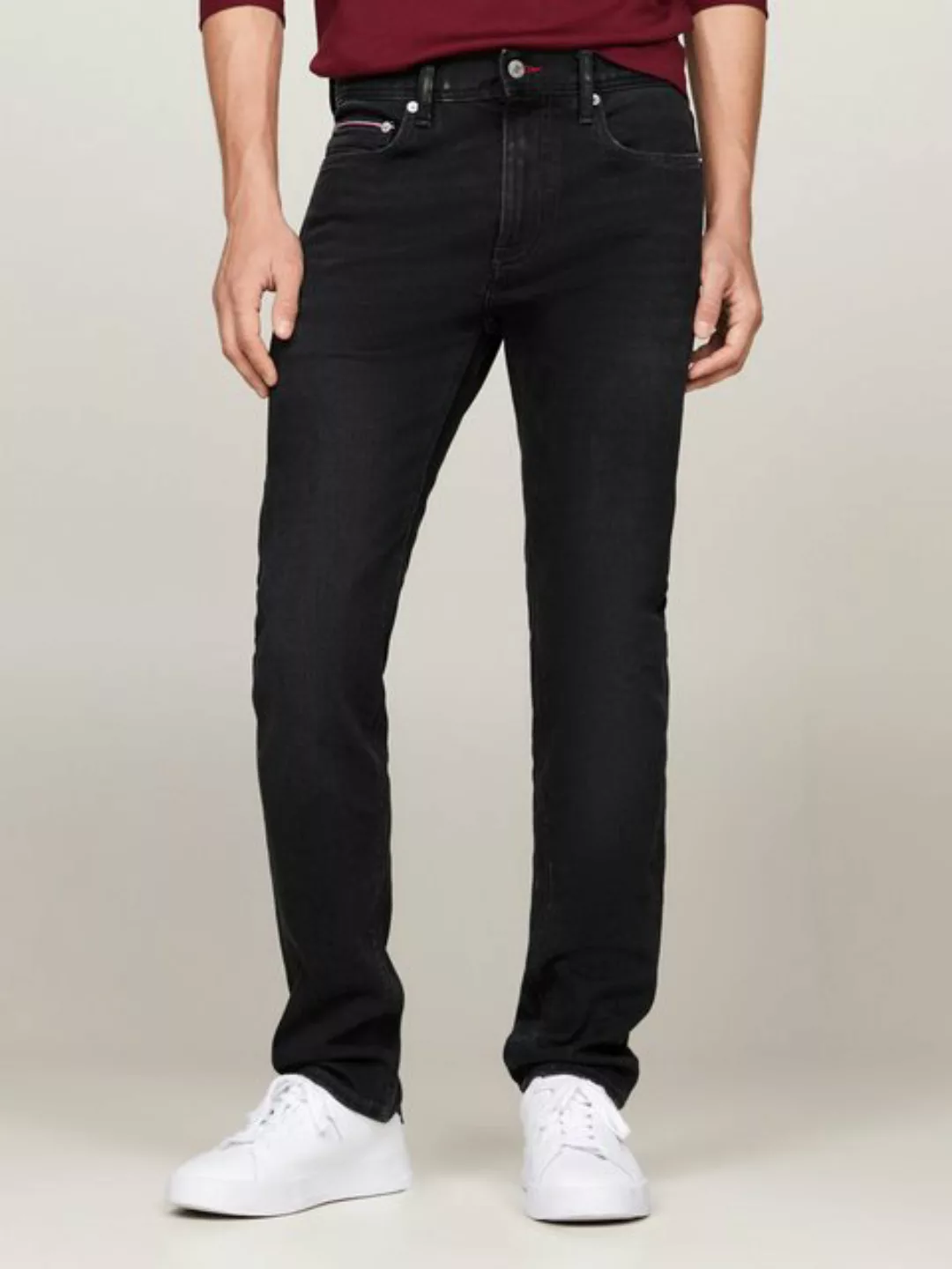 Tommy Hilfiger Slim-fit-Jeans SLIM BLEECKER PSTR CROW BLACK günstig online kaufen