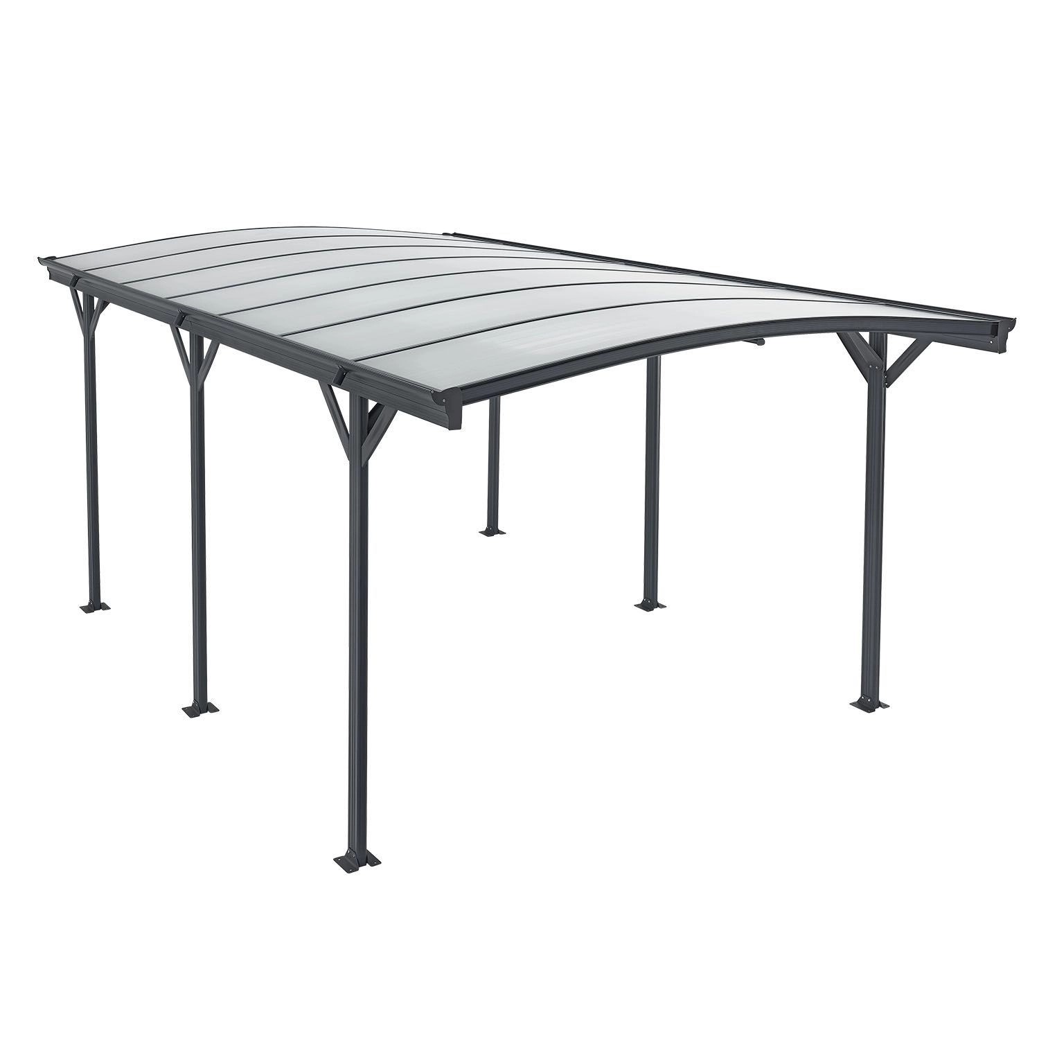 Juskys Carport mit Bogendach 5x3 m Dunkelgrau günstig online kaufen