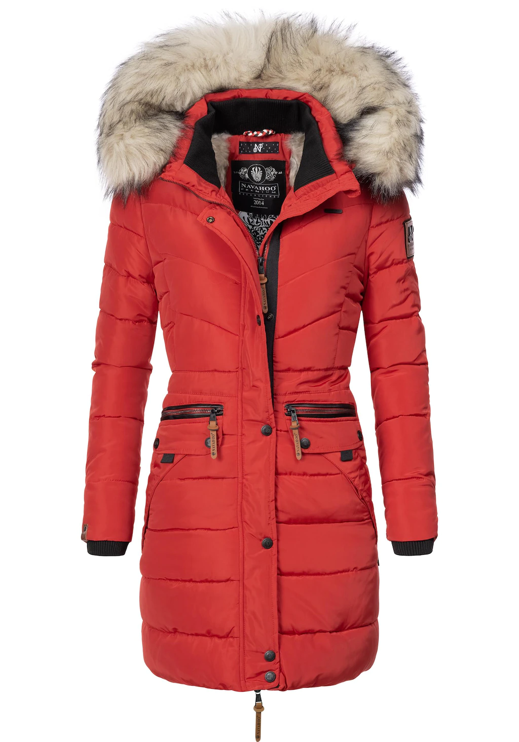 Navahoo Steppmantel "Paula", stylischer Winter Parka m. edlem Fellimitat günstig online kaufen