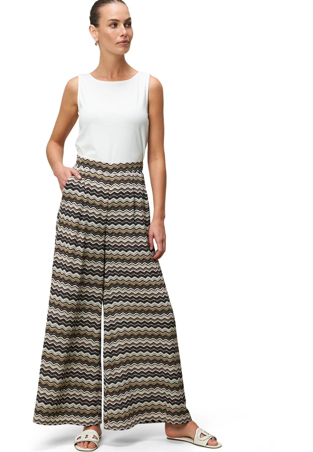 Zero Overall "zero Damen Jumpsuit 2-in-1 Look Zickzackmuster", (1 tlg.), Fa günstig online kaufen