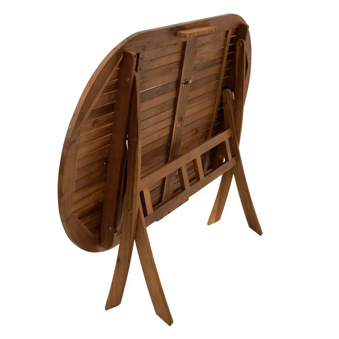 Ovaler Terrassentisch aus Akazie Massivholz klappbar günstig online kaufen