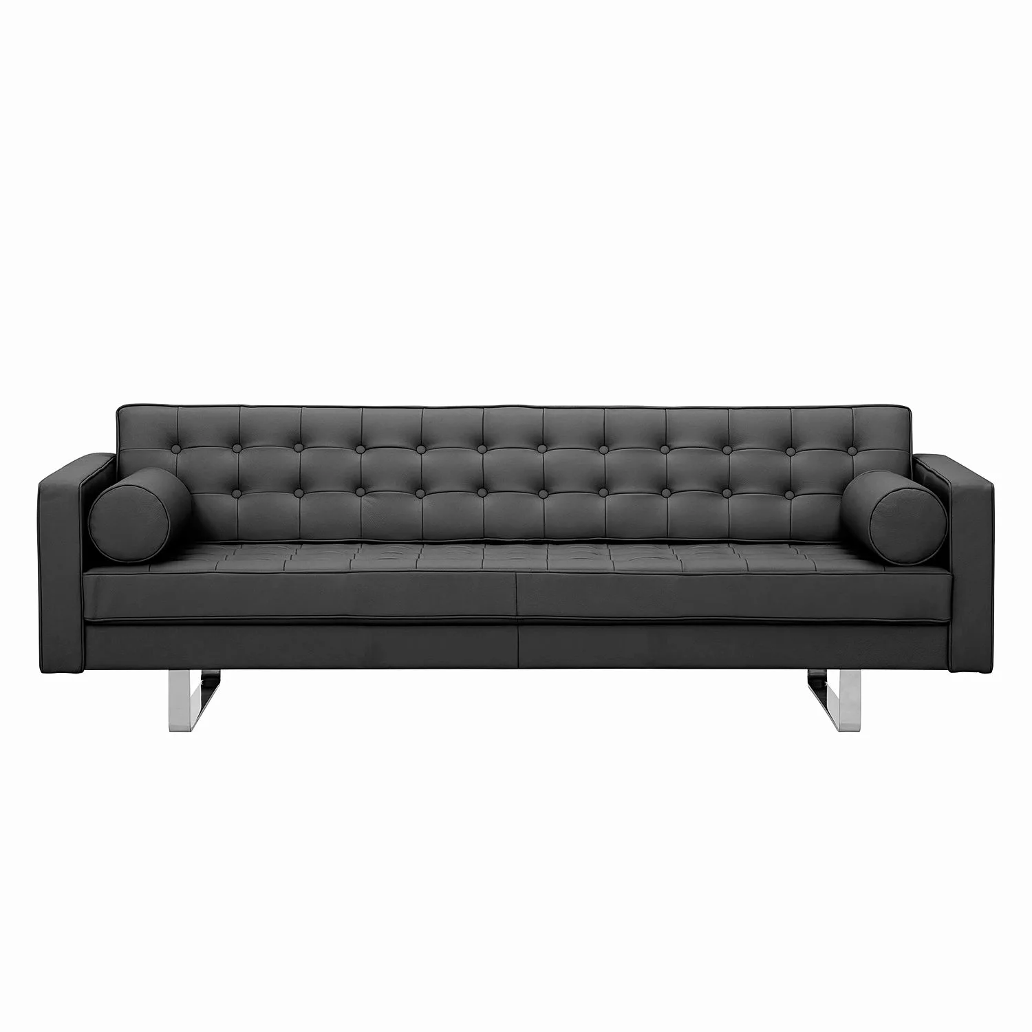 home24 Fredriks Sofa Chelsea 3-Sitzer Anthrazit Echtleder 216x68x85 cm (BxH günstig online kaufen