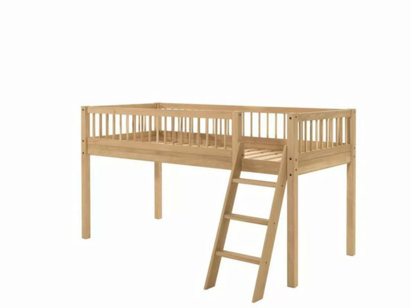 Home affaire Spielbett, (Made in Europe), aus massiver Eiche geölt, LF 90x2 günstig online kaufen