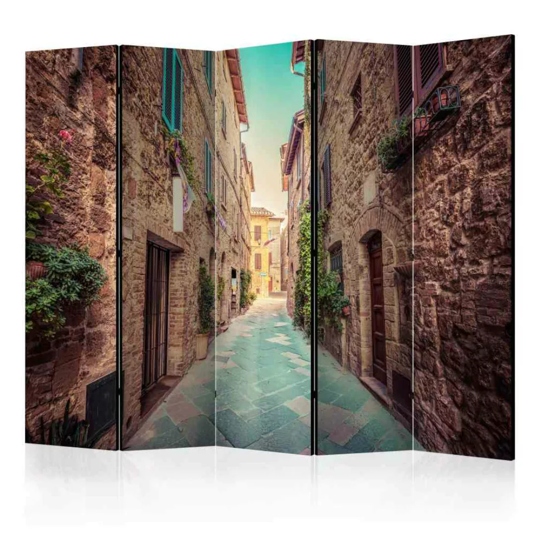 Spanischer Raumteiler mit Altstadt Gässchen in der Toscana 225 cm breit günstig online kaufen