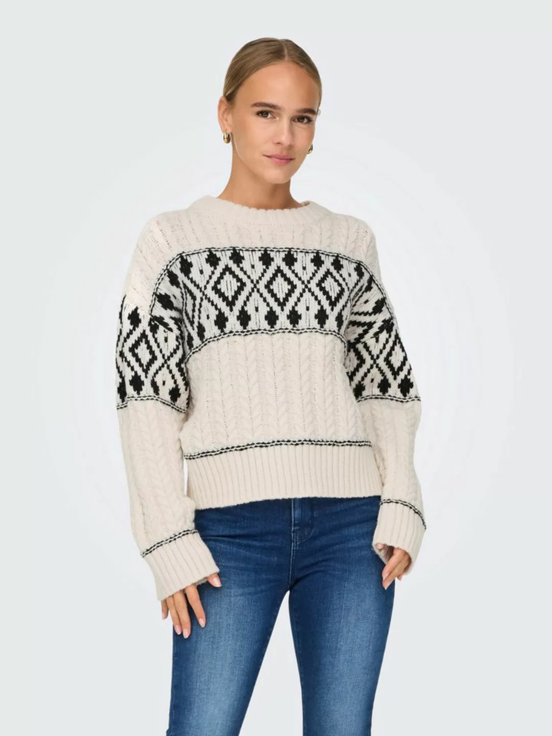 ONLY Strickpullover ONLMARENT L/S PULLOVER KNT NOOS mit Strickmuster günstig online kaufen