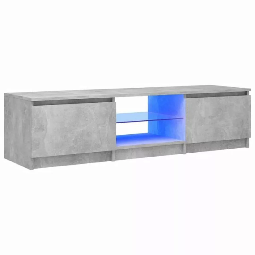 vidaXL TV-Schrank TV-Schrank mit LED-Leuchten Betongrau 140x40x35,5 cm Lowb günstig online kaufen