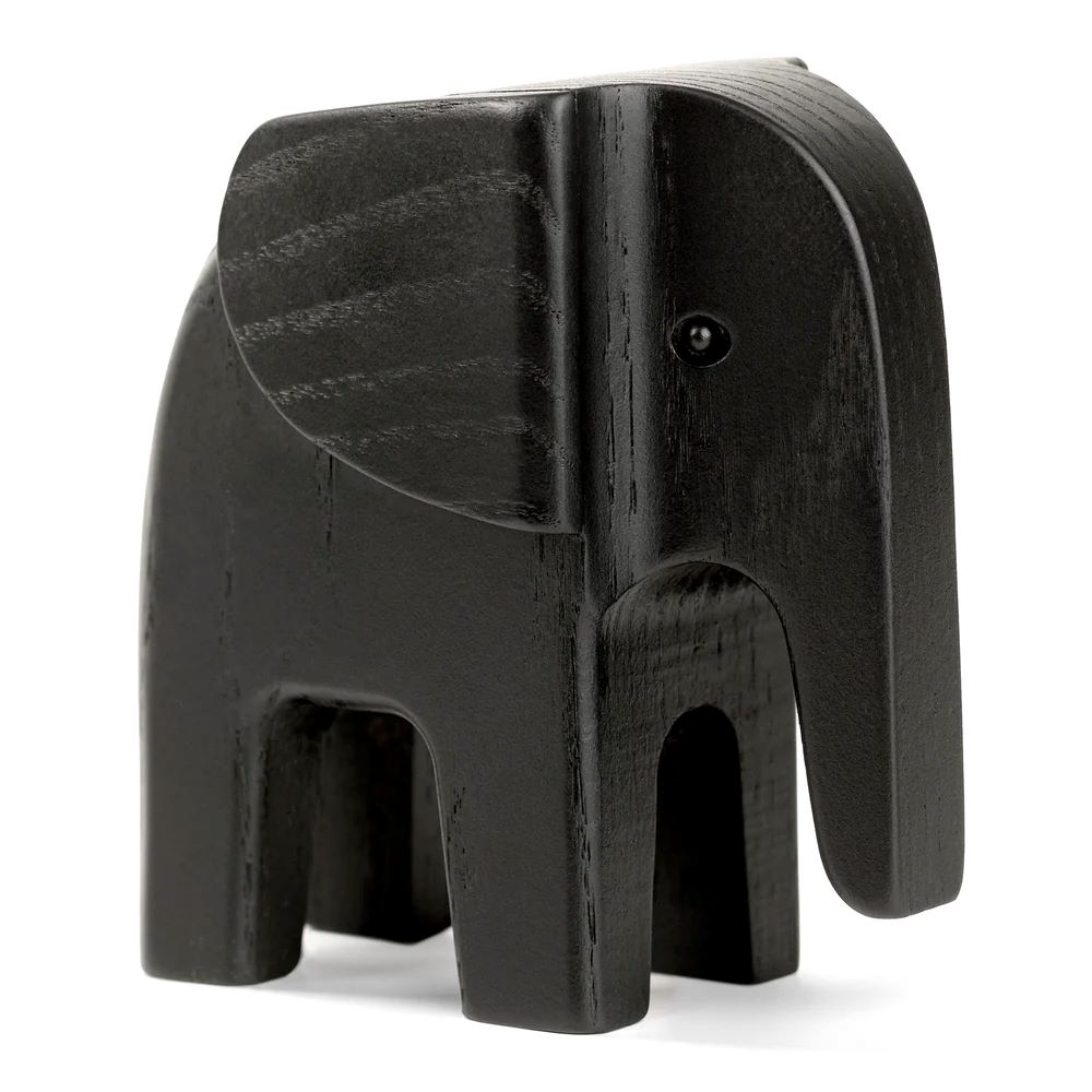 Hochwertige Dekofigur Elefant Esche schwarz gebeizt 5,8 x 11 cm günstig online kaufen