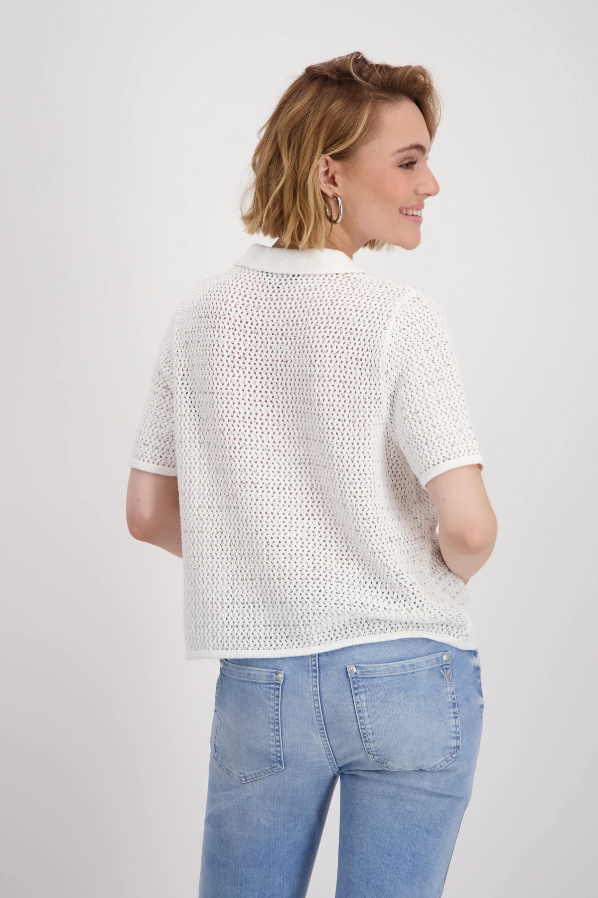 Monari Polokragenpullover, mit Glitzersteinchen günstig online kaufen