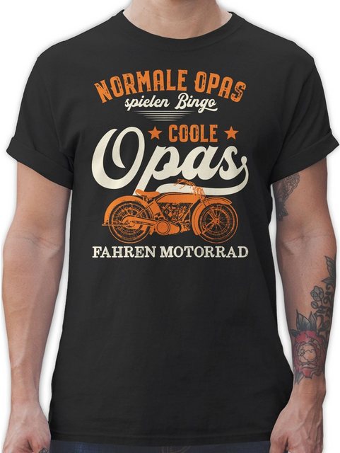 Shirtracer T-Shirt Normale Opas spielen Bingo - Coole Opas fahren Motorrad günstig online kaufen