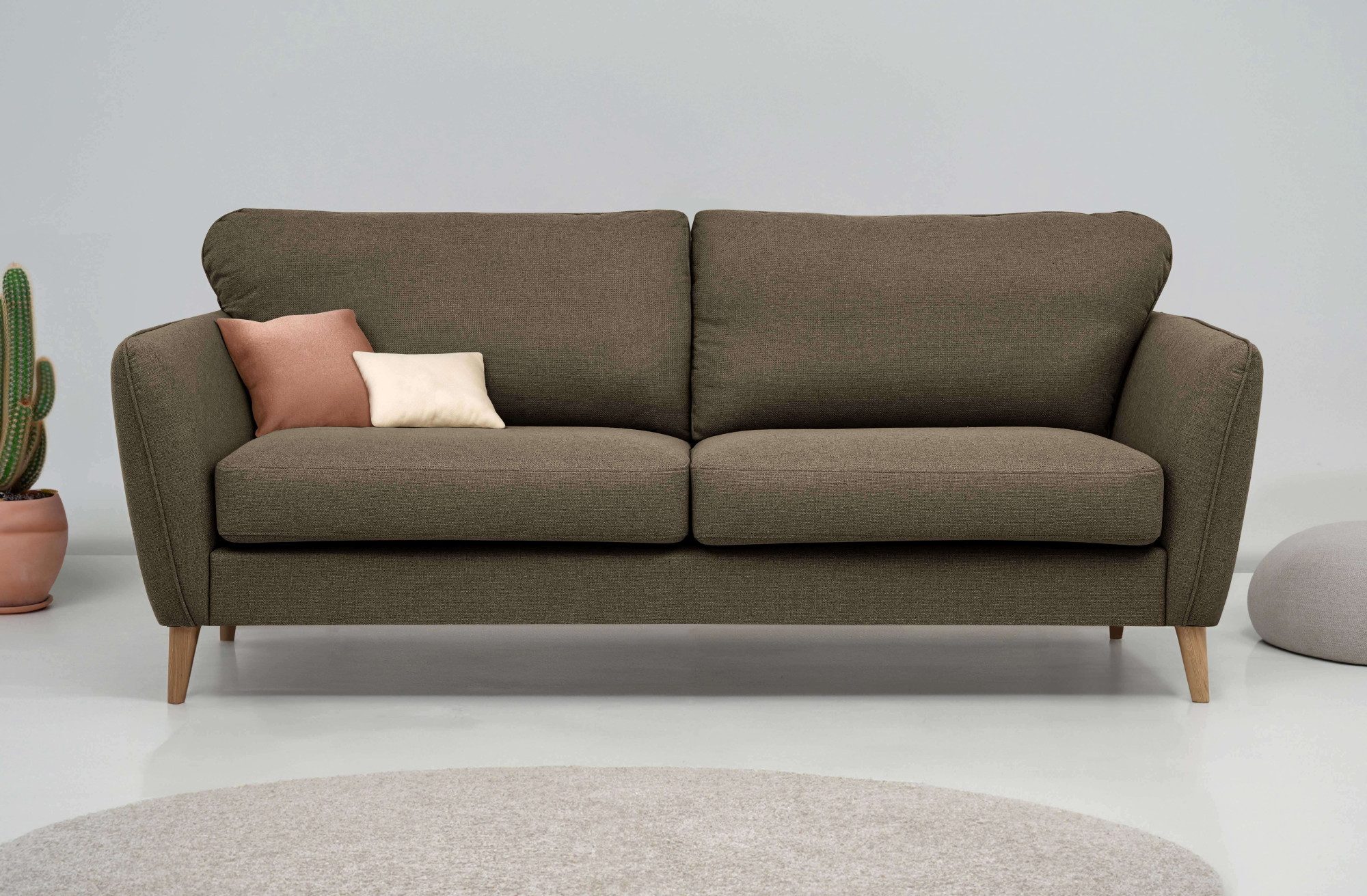 Home affaire 3-Sitzer "MARSEILLE 3er Sofa 206 cm, Cord, Flachgewebe, Strukt günstig online kaufen