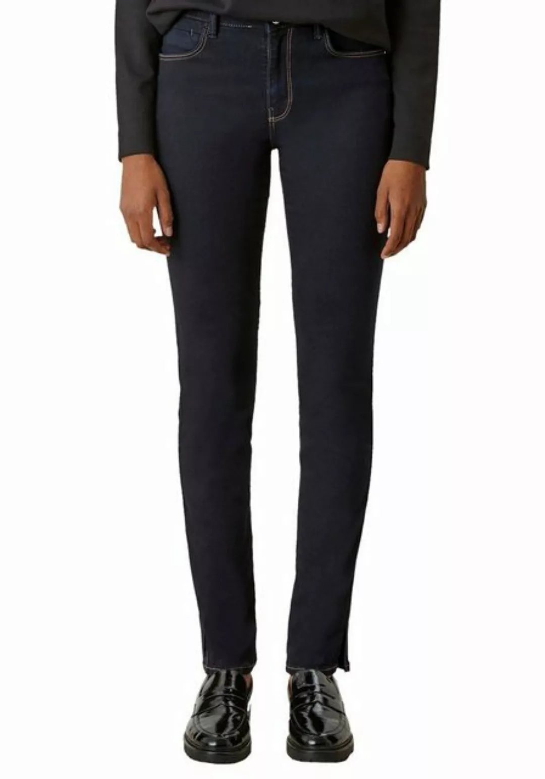 s.Oliver BLACK LABEL Skinny-fit-Jeans mit Schlitzen im Beinabschluss günstig online kaufen