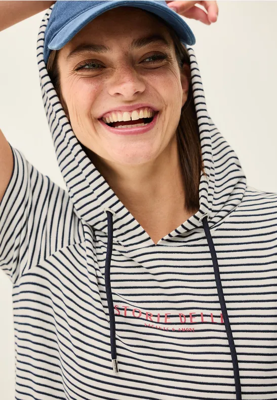 Cecil Kapuzenshirt, bestehend aus einem Materialmix günstig online kaufen
