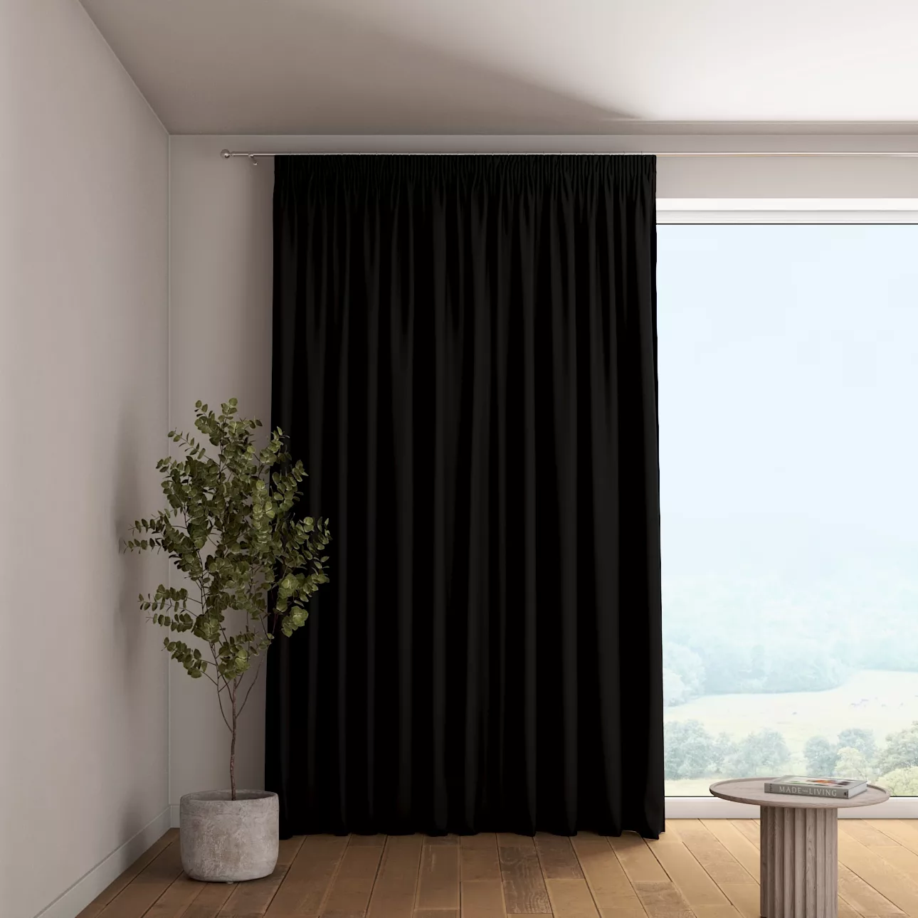 Vorhang mit Kräuselband, schwarz, Dimout 300 cm (269-99) günstig online kaufen