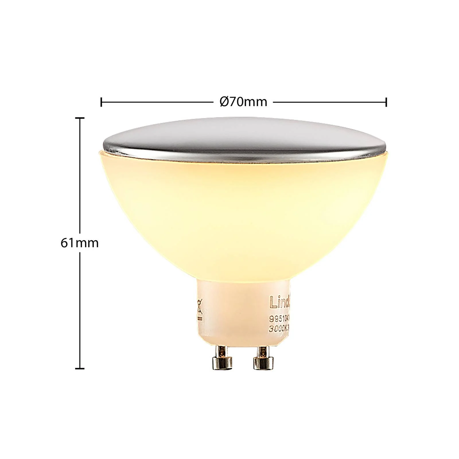 Lindby LED-Kopfspiegellampe GU10 5W CCT chrom günstig online kaufen