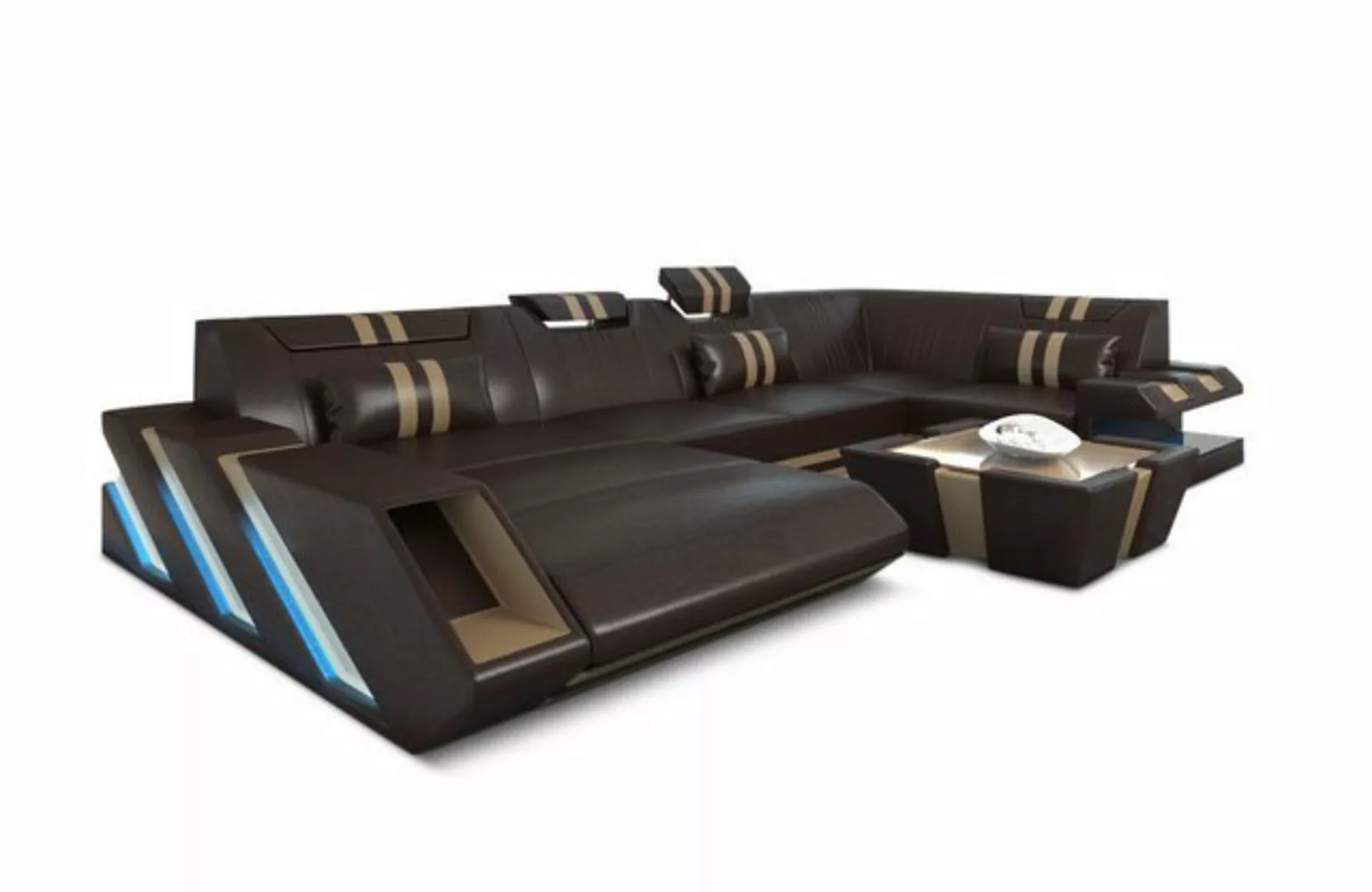 Sofa Dreams Wohnlandschaft Ledersofa Ledercouch Apollonia U Form Leder Sofa günstig online kaufen