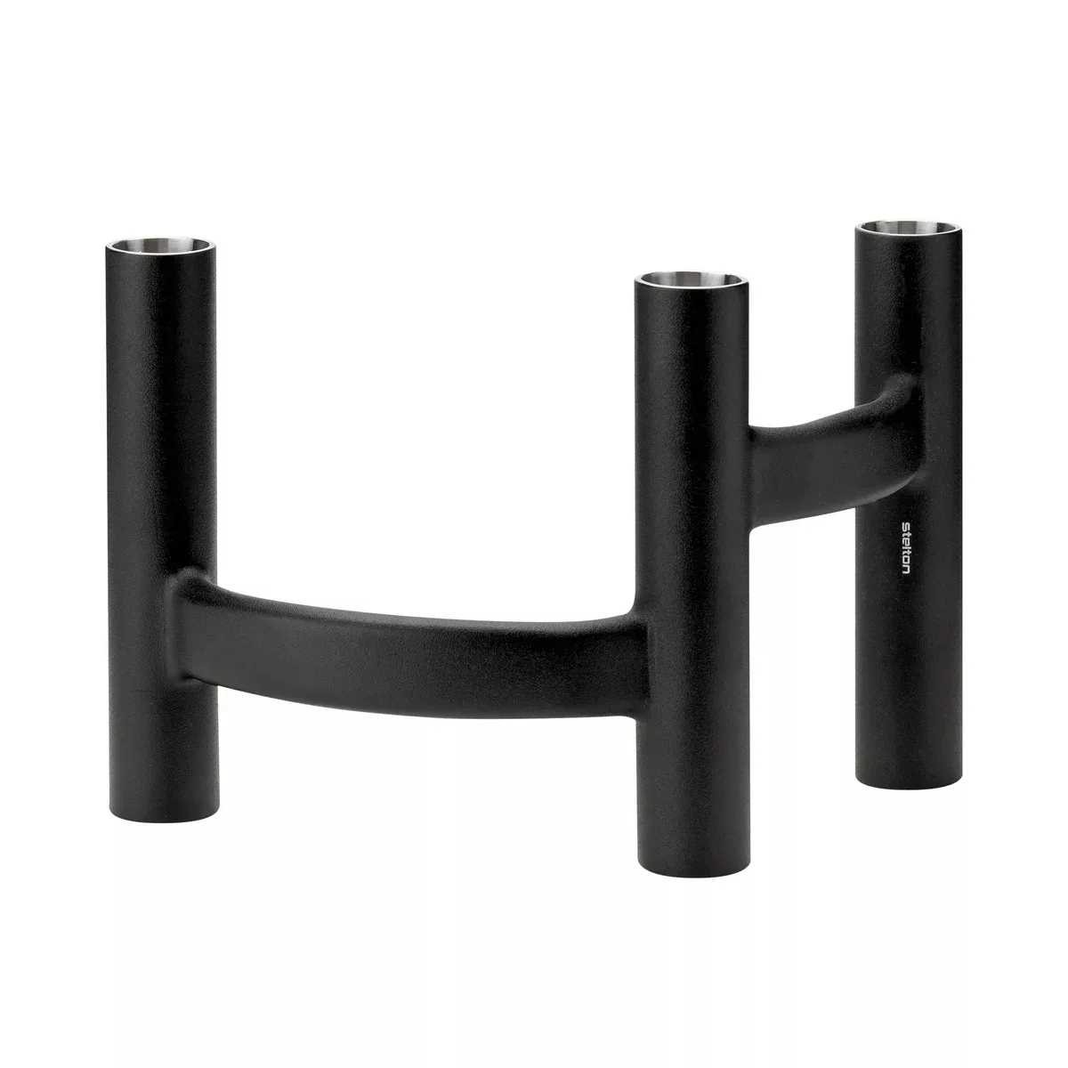 Stelton - Ora Kerzenständer dreiarmig - schwarz/pulverbeschichtet/LxBxH 20x günstig online kaufen