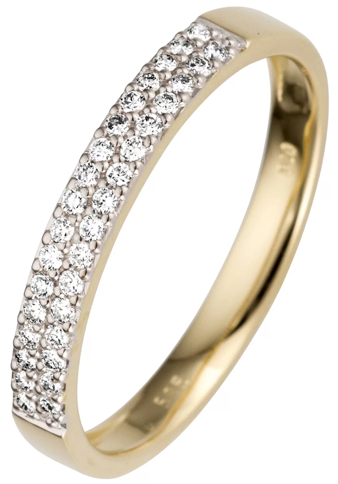 JOBO Fingerring, 585 Gold mit 33 Diamanten günstig online kaufen