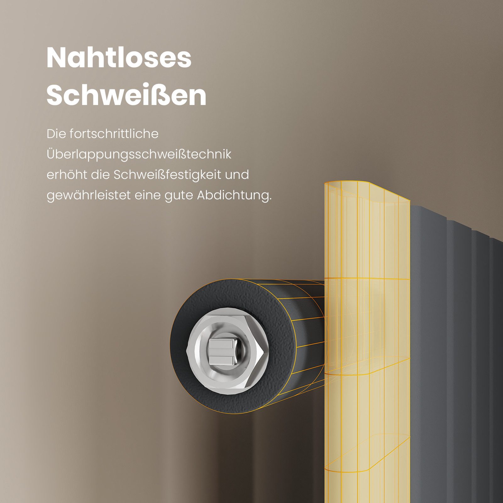 EMKE Heizkörper Anthrazit/Weiß Einlagig Flach Design günstig online kaufen