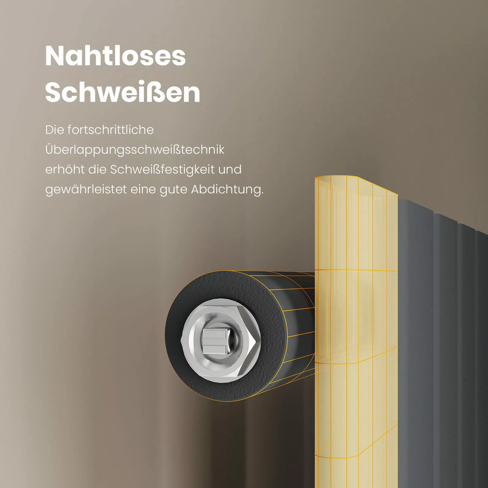 EMKE Heizkörper Anthrazit/Weiß Einlagig Flach Design günstig online kaufen
