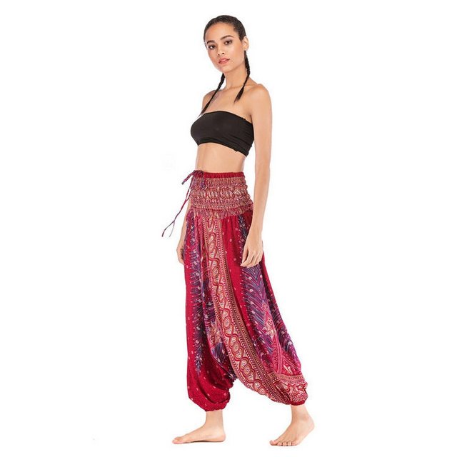 YRIIOMO Loungepants Freizeit Yogahose, Yogabekleidung, Jumpsuit, Bohemian S günstig online kaufen