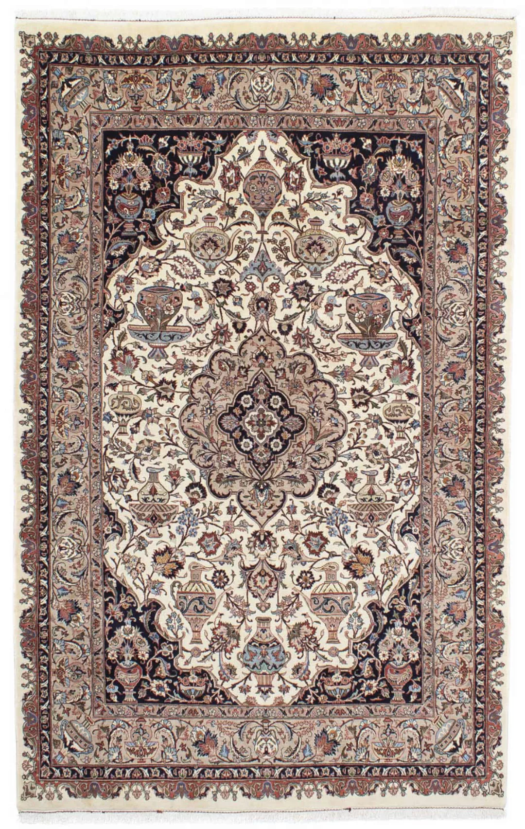 morgenland Wollteppich »Kaschmar Medaillon Beige 295 x 195 cm«, rechteckig, günstig online kaufen