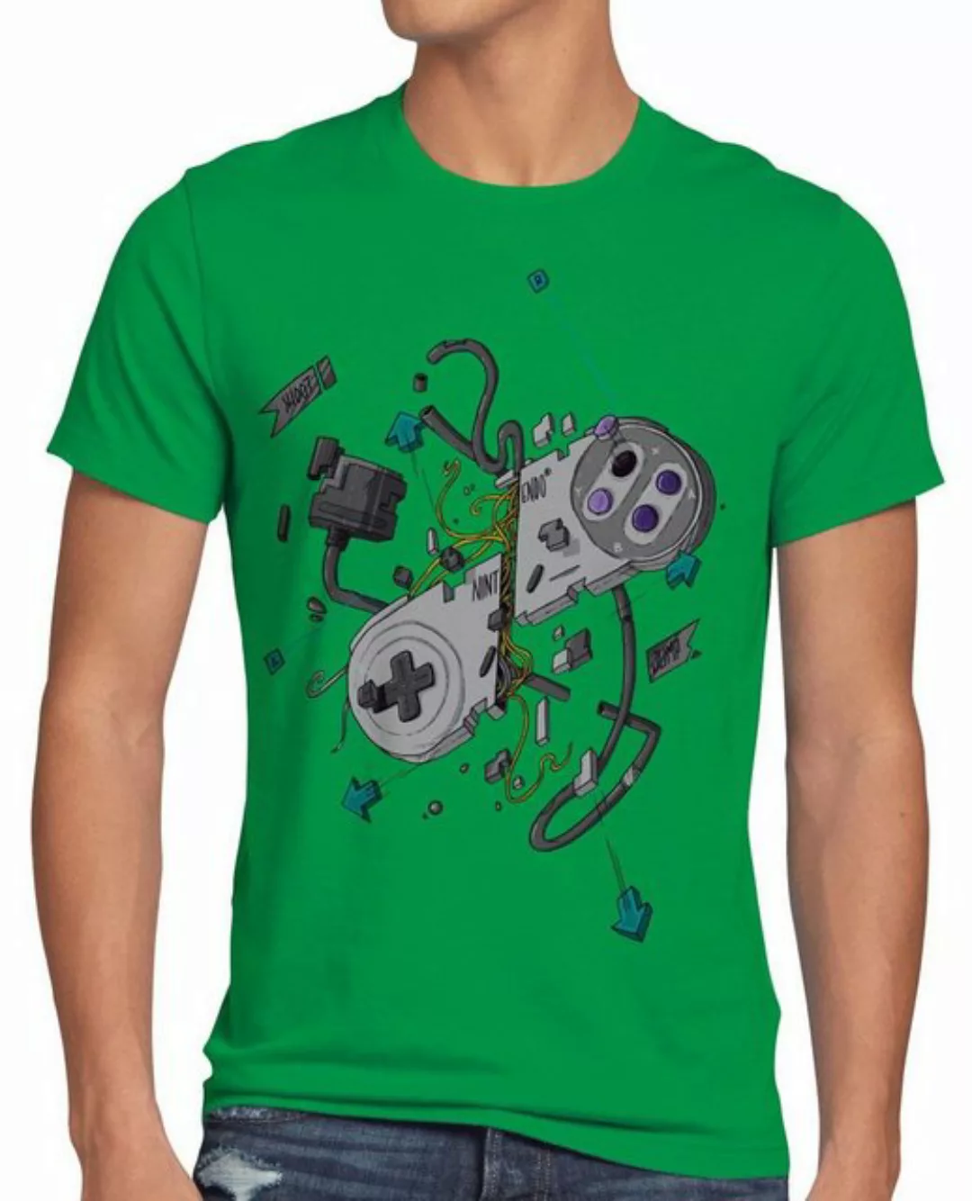 style3 Print-Shirt Herren T-Shirt 16-Bit Gamer snes nes kart super nintendo günstig online kaufen