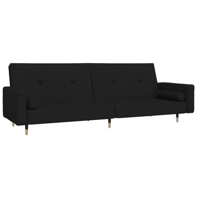 vidaXL Schlafsofa, Sofa 2-Sitzer mit 2 Kissen Schwarz Samt günstig online kaufen