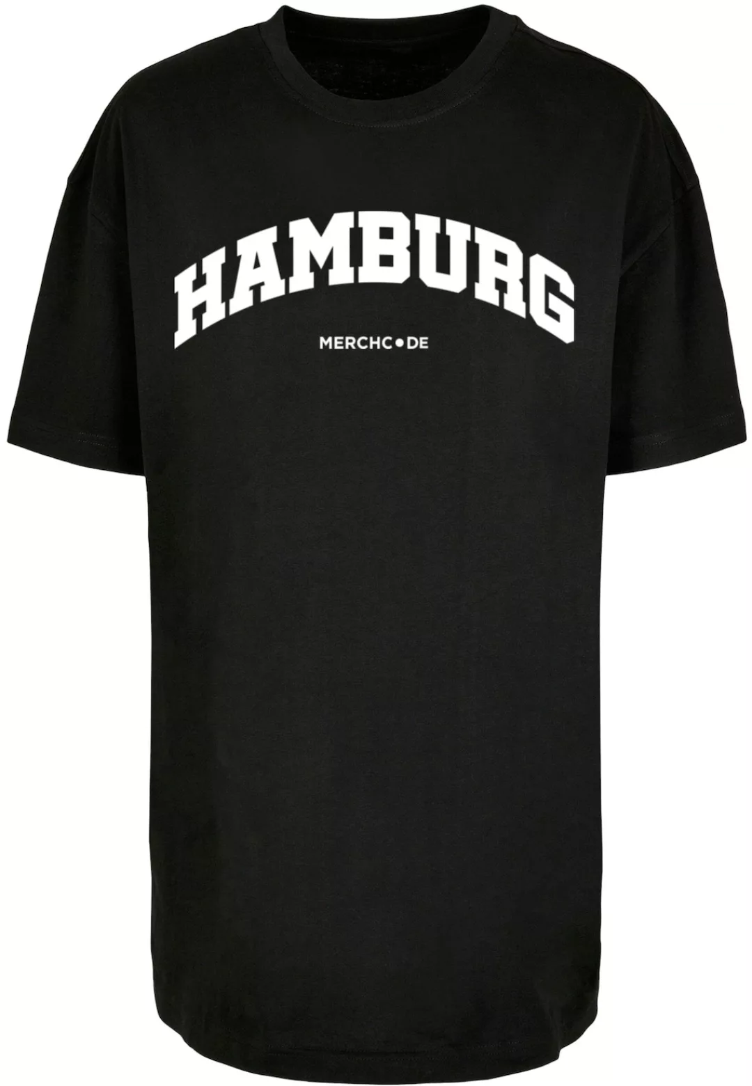 Merchcode T-Shirt "Merchcode Damen Ladies Hamburg Wording - Oversized Boyfr günstig online kaufen