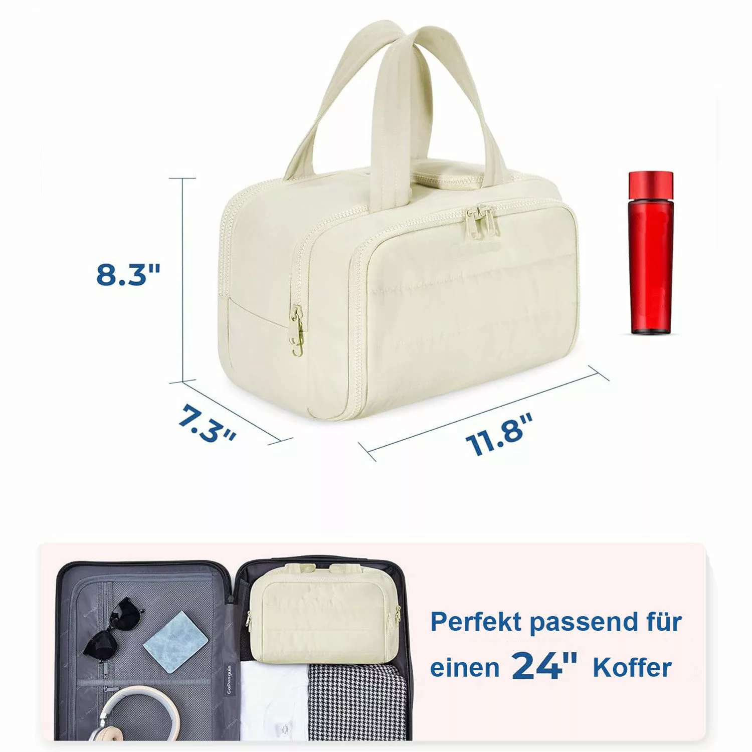 Coonoor Kosmetiktasche Leichte Reisetoilettentasche, große Kosmetiktasche günstig online kaufen